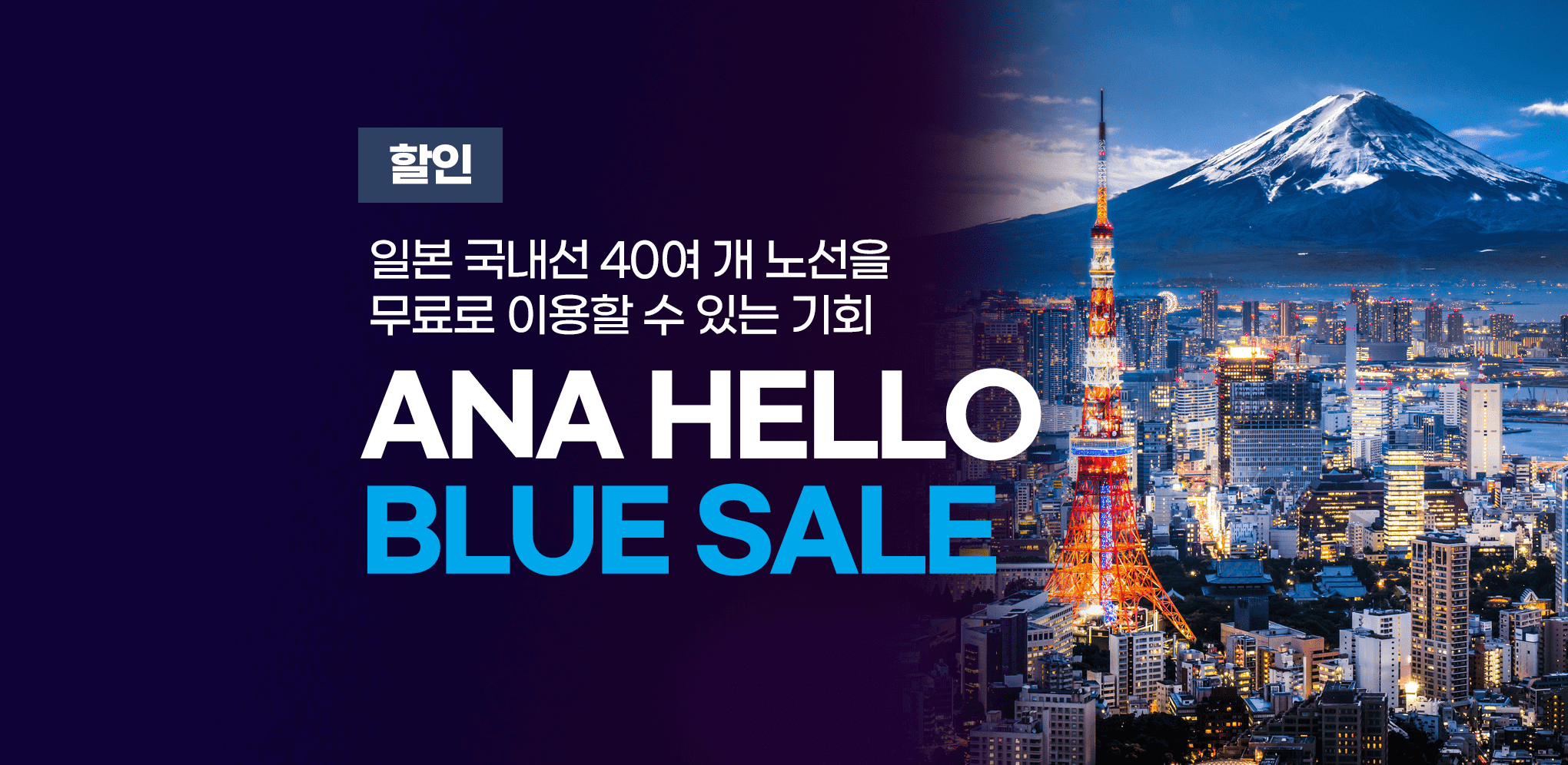 ANA BLUE SALE 일본 국내선 40여개 노선을 무료로 이용할 수 있는 기회 KAYAK