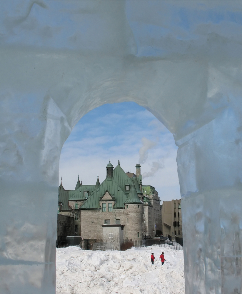 snow and castle