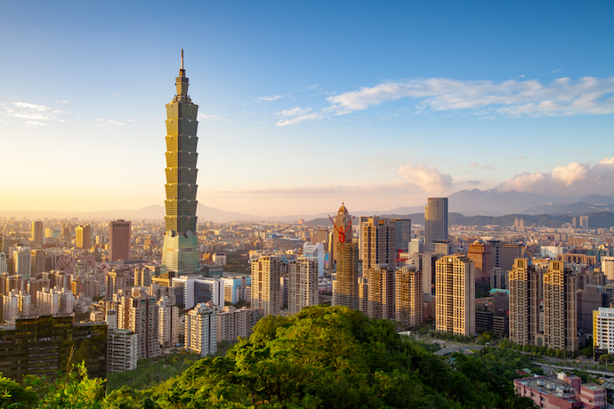 Taipei at sunset