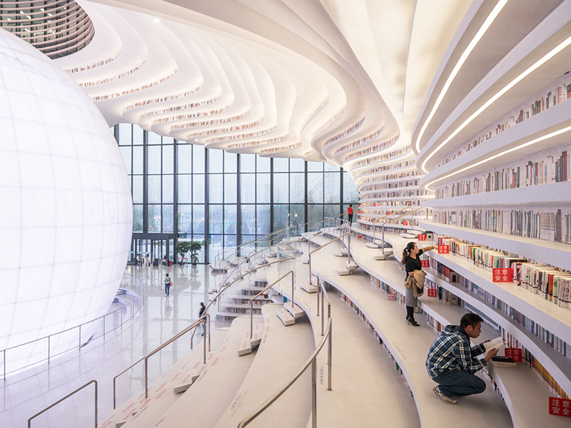 아름다운 도서관 - 톈진 빈하이 도서관