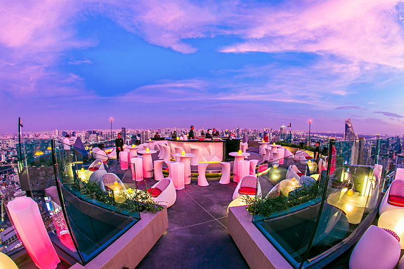 방콕 럭셔리 호텔 바 - 크루 샴페인 바