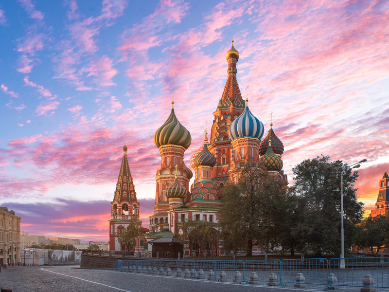인기 급상승한 러시아 모스크바의 성 바실리 대성당