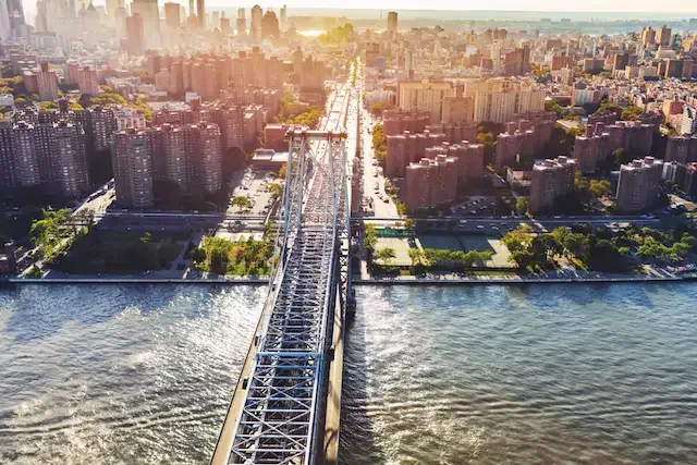 Williamsburg Bridge over the East River in Manhattan